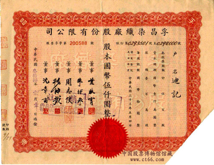 孚昌染织厂